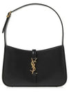 Le 5 A 7 Smooth Leather Hobo Shoulder Bag Black - SAINT LAURENT - BALAAN 2