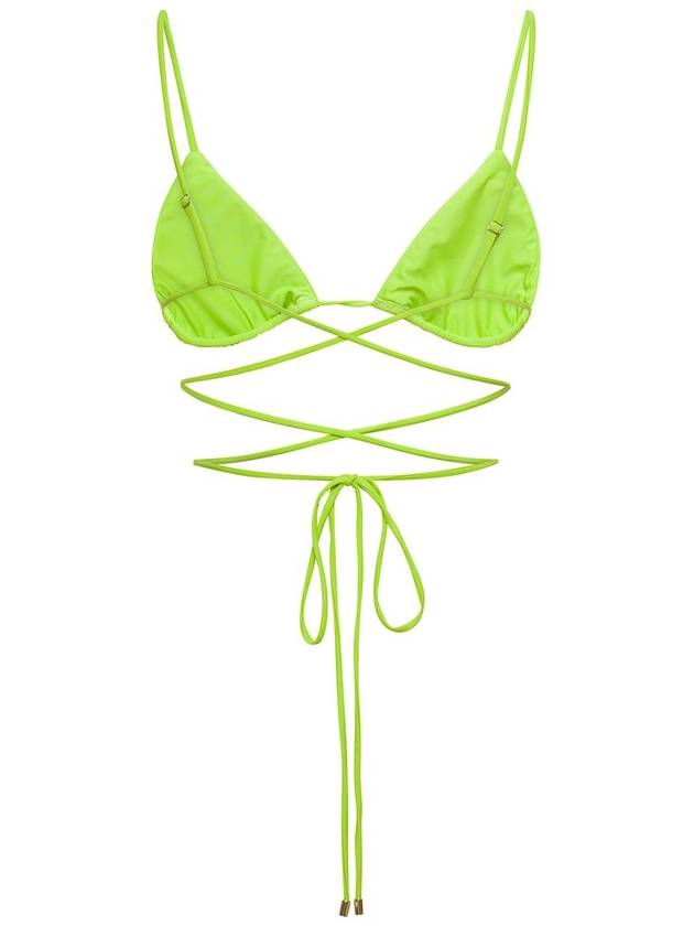 Bikini Top With All-Over Crystal Embellishment In Green Polyamide Woman - SELF PORTRAIT - BALAAN 2