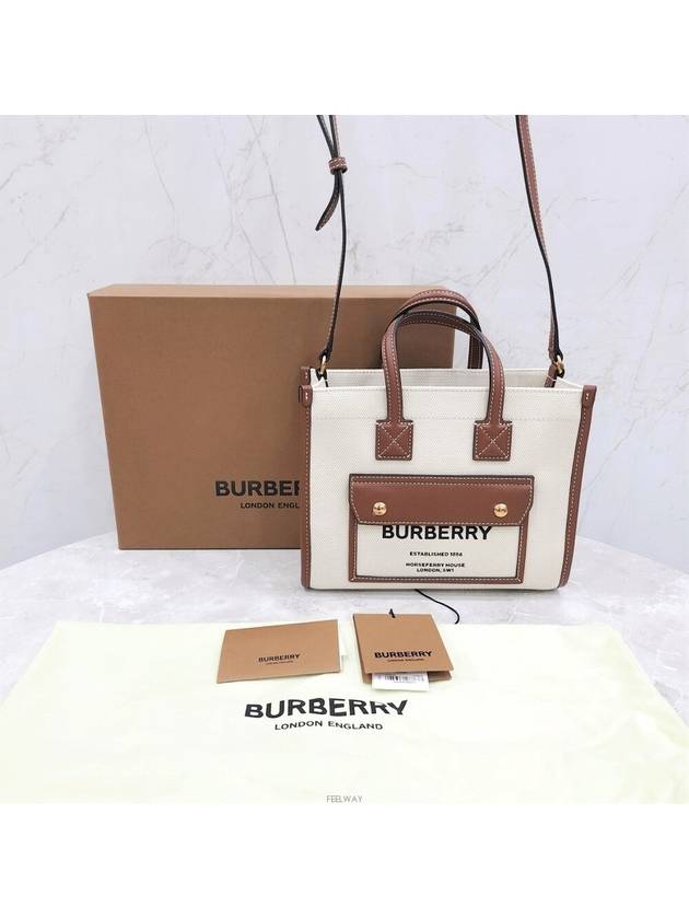 Lux You New Product Canvas Mini Freya Tote Shoulder Bag 80441431 - BURBERRY - BALAAN 7