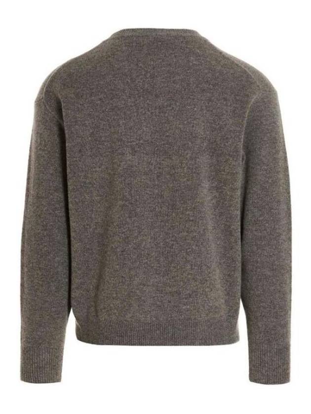 Men's Boke Flower Merino Wool Knit Top Grey - KENZO - BALAAN 3