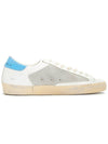 Super Star Leather Suede Low Top Sneakers White Grey Blue - GOLDEN GOOSE - BALAAN 5