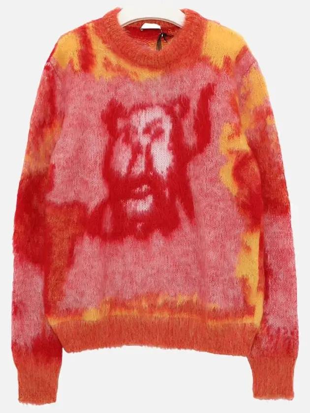 Airbrushed Lion Knit Top Pink - DIOR - BALAAN 4