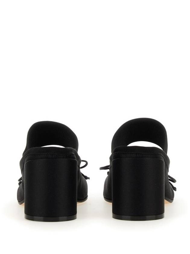 Logo Elastic Ballet Sandal Heels Black - MAISON MARGIELA - BALAAN 2