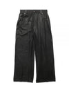 Cotton High Waist Transparent Wide Pants Black - BALENCIAGA - BALAAN 2