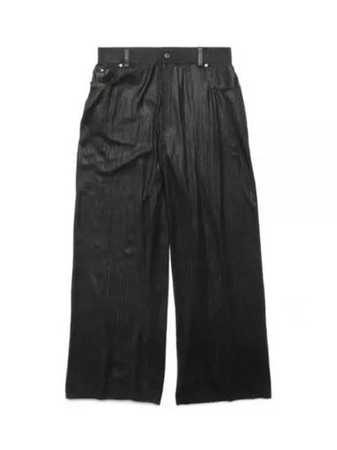 Cotton High Waist Transparent Wide Pants Black - BALENCIAGA - BALAAN 1