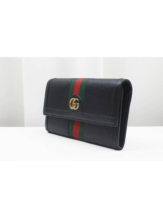 GG Ophidia canvas long wallet black 523153 - GUCCI - BALAAN 4