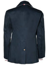 Gold Button Cotton Double Jacket Navy - THOM BROWNE - BALAAN 4