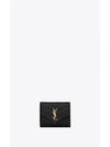 Monogram Cassandra Matelasse Half Wallet Black - SAINT LAURENT - BALAAN 2