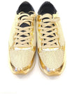 Leather Fabric Low-Top Sneakers Gold - PHILIPPE MODEL - BALAAN 5