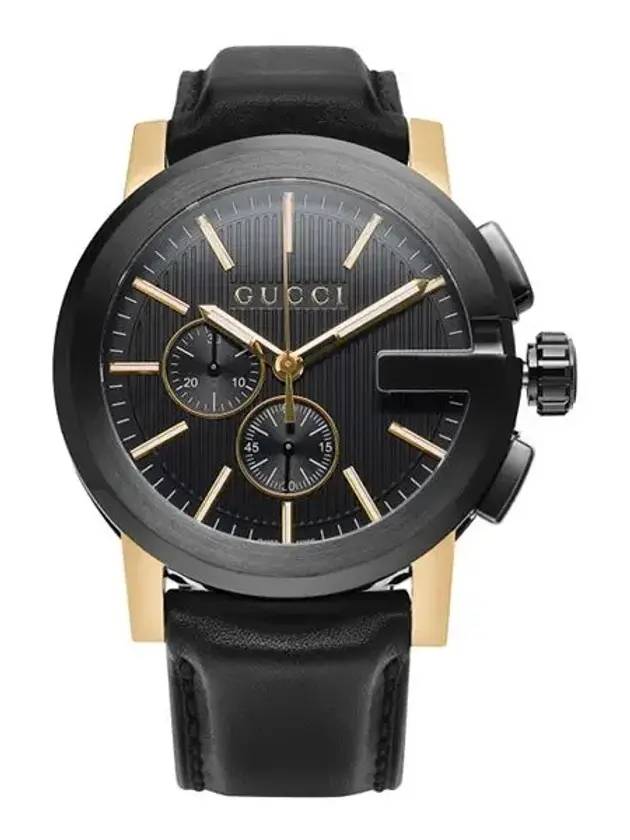 Men's G Chrono 44mm Watch Black YA101203 - GUCCI - BALAAN 1