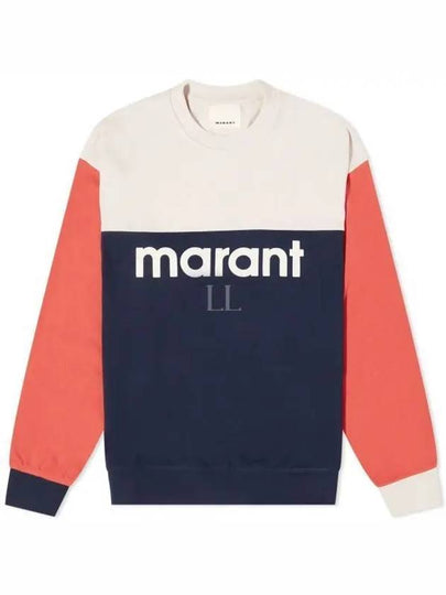 Afton Logo Cotton Sweatshirt Orange Faded Night - ISABEL MARANT - BALAAN 2