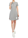 Women's Logo Patch Tennis Flare Short Dress Grey - THOM BROWNE - BALAAN 9