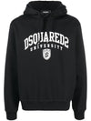 Logo Cotton Hoodie Black - DSQUARED2 - BALAAN 1