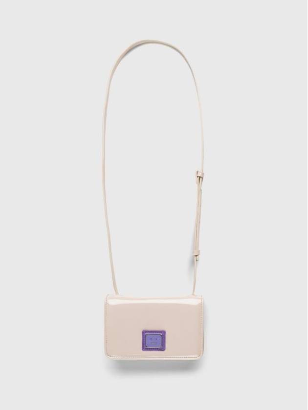 Face Patch Crossbody Shoulder Bag Beige Purple Women's - ACNE STUDIOS - BALAAN 1