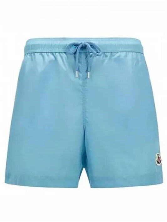 Logo Patch Swim Shorts Sky Blue Men s Pants 271469 - MONCLER - BALAAN 1