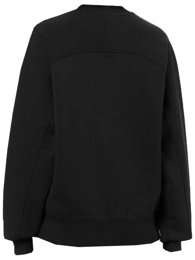 Heart Logo Overfit Sweatshirt Black - AMI - BALAAN 4