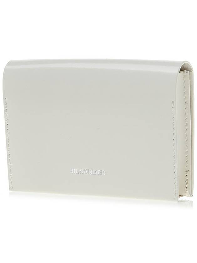 Logo Leather Card Wallet White - JIL SANDER - BALAAN 3