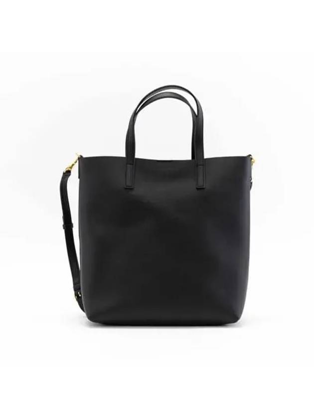 Shopping Toy Supple Leather Tote Bag Black - SAINT LAURENT - BALAAN 6