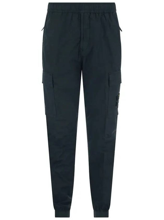 Stretch Cotton Tela Paracadute Cargo Straight Pants Navy Blue - STONE ISLAND - BALAAN 2