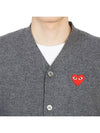 Red Heart Cardigan Dark Grey P1 AZ N008 3 - COMME DES GARCONS - BALAAN 6