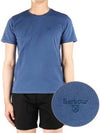 Garment Dyed Short Sleeve T-Shirt Dark Blue - BARBOUR - BALAAN 2