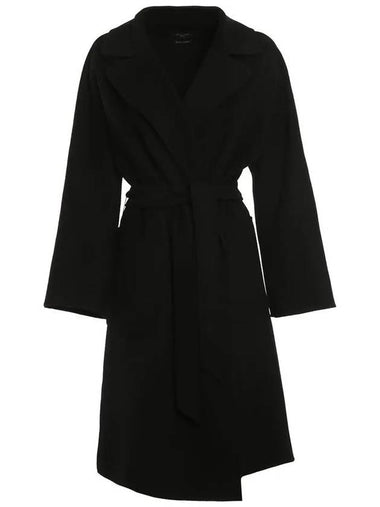 ROVO Belted Wool Coat Black 50160329 013 - MAX MARA - BALAAN 1