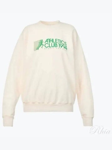 Athletic crewneck sweatshirt CREAM GRASS - SPORTY & RICH - BALAAN 1