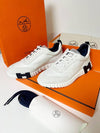 Bouncing Sneakers Calfskin Suede Goatskin Blanc - HERMES - BALAAN 6