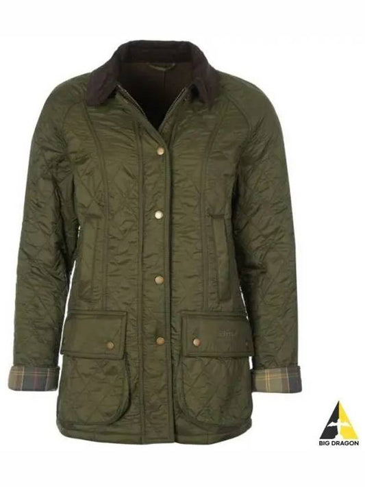Beadnell Polar Quilt Jacket Olive - BARBOUR - BALAAN 2