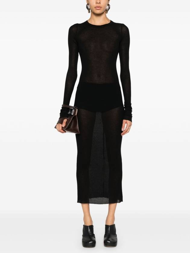 DRKSHDW fine-ribbed maxi dress - RICK OWENS - BALAAN 3