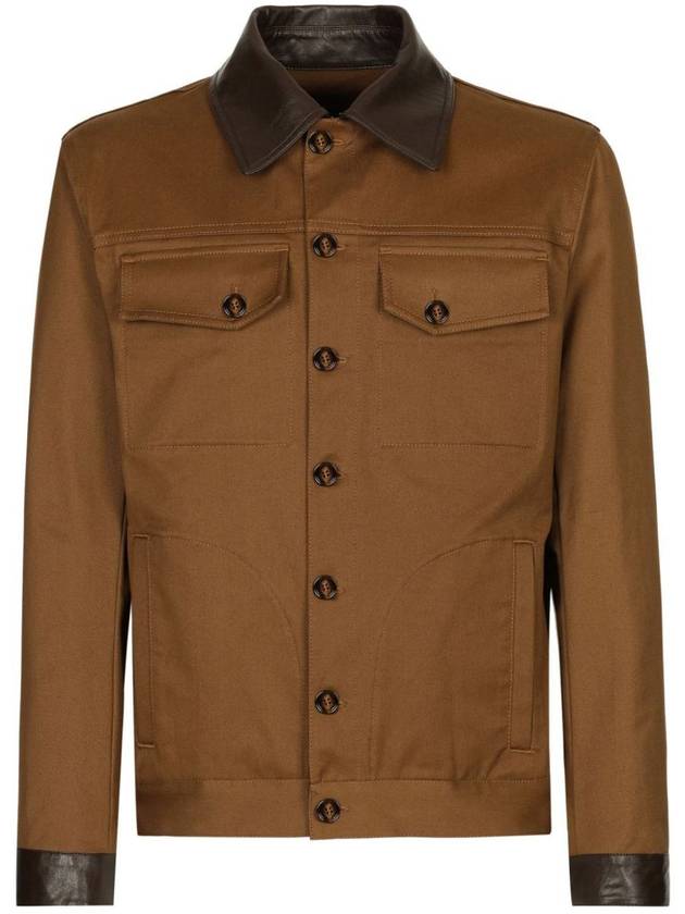 Dolce & Gabbana Jacket With Leather Detail - DOLCE&GABBANA - BALAAN 1