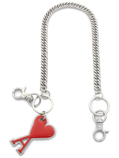 Logo Charm Chain Keyring Red - AMI - BALAAN 2