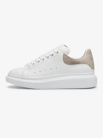 Oversized Beige Tab Low Top Sneakers White - ALEXANDER MCQUEEN - BALAAN 2