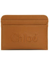 Sense Embroidered Logo Calfskin Card Wallet Brown - CHLOE - BALAAN 2