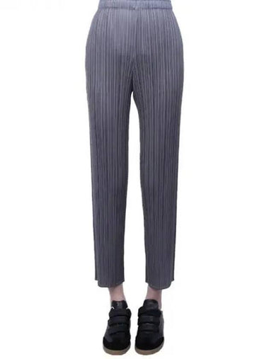 Women s Pleated Please Straight Pants Gray JF111 12 1120390 - ISSEY MIYAKE - BALAAN 1