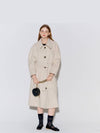 Wool Raglan Single Long Coat Oatmeal - OPENING SUNSHINE - BALAAN 2