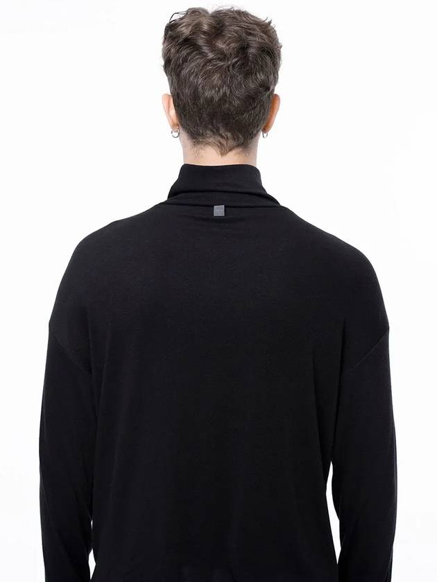 Men s M243TP04BK Spandex Finger Warmer Turtleneck Polar T shirt Black - CHANCE'S NOI - BALAAN 2