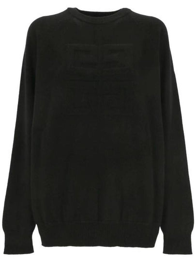 4G Logo Cashmere Knit Top Black - GIVENCHY - BALAAN 2