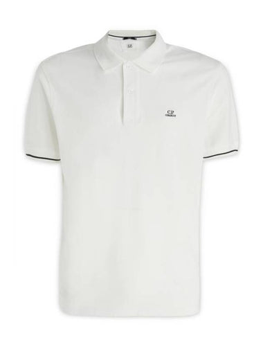 Chest Logo Short Sleeve Polo Shirt White - CP COMPANY - BALAAN 1