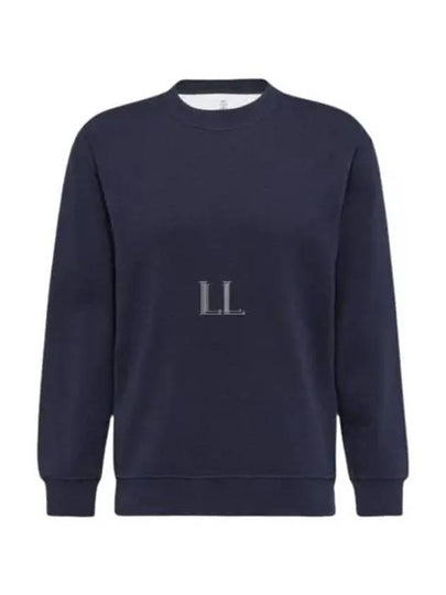 Cotton Jersey Sweatshirt Navy - BRUNELLO CUCINELLI - BALAAN 2