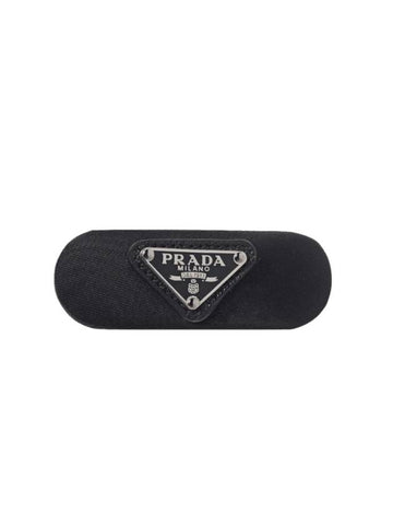 Logo Hair Clip Black - PRADA - BALAAN 1