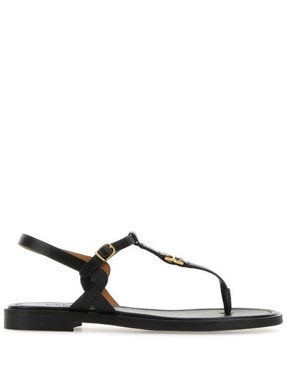 Marcie Leather Slides Sandals Black - CHLOE - BALAAN 2