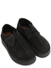 Trek Wedge Suede Loafers Black - CLARKS - BALAAN 4