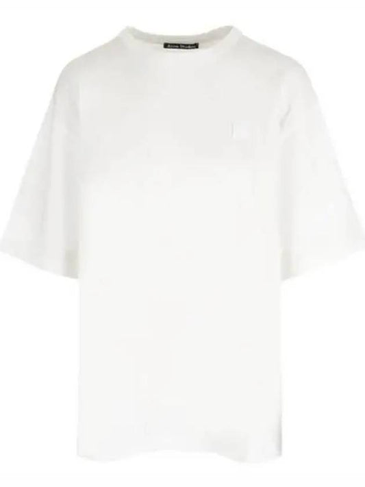 Logo Patch Cotton Short Sleeve T-Shirt White - ACNE STUDIOS - BALAAN 2