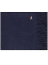 Tricolor Fox Wool Muffler Navy - MAISON KITSUNE - BALAAN 1