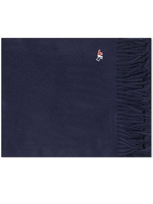 Tricolor Fox Muffler Navy - MAISON KITSUNE - BALAAN.