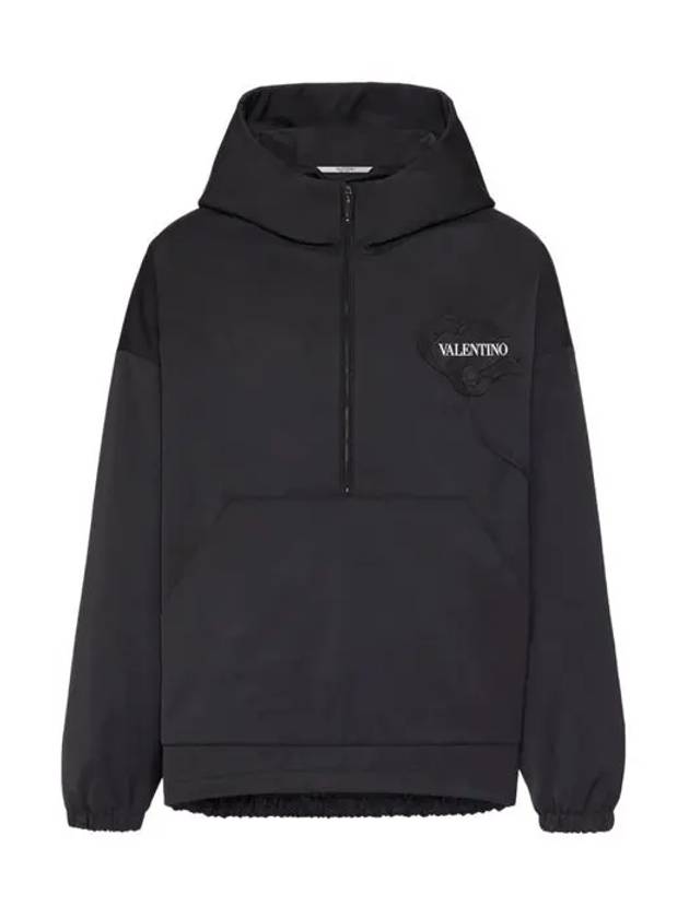 Logo Hooded Anorak Black - VALENTINO - BALAAN 3