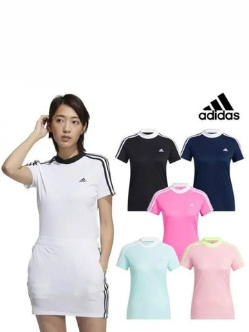 Women s color pack crew short sleeved T shirt GM3640 GM3641 GM3679 GM3681 GM3683 GM3684 Golf wear clothing Domestic product GQFK22122818779 - ADIDAS GOLF - BALAAN 1