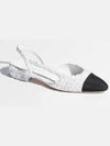 23SS Tweed Flat Shoes Slingback White G31319 - CHANEL - BALAAN 3