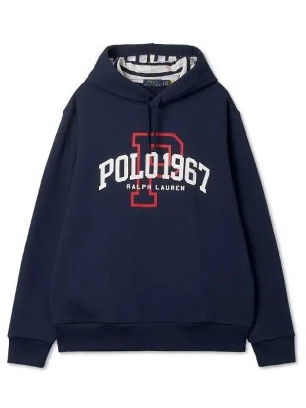 logo fleece hoodie navy - POLO RALPH LAUREN - BALAAN 2